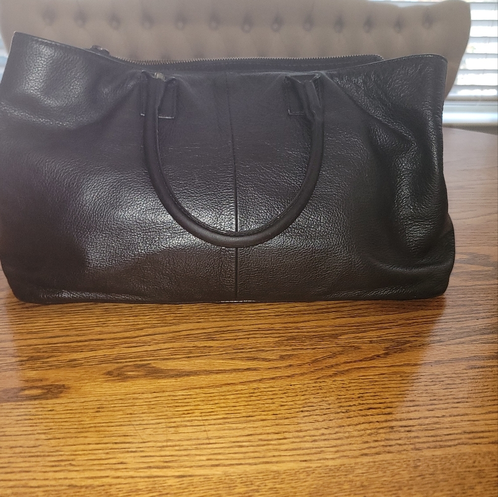 Vittoria Napoli Black Genuine Leather Bag Purse Handbag